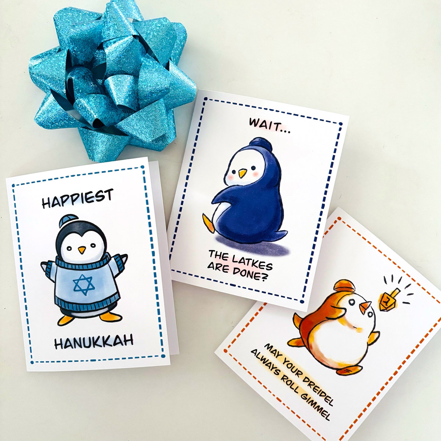 Penguin Hanukkah Cards